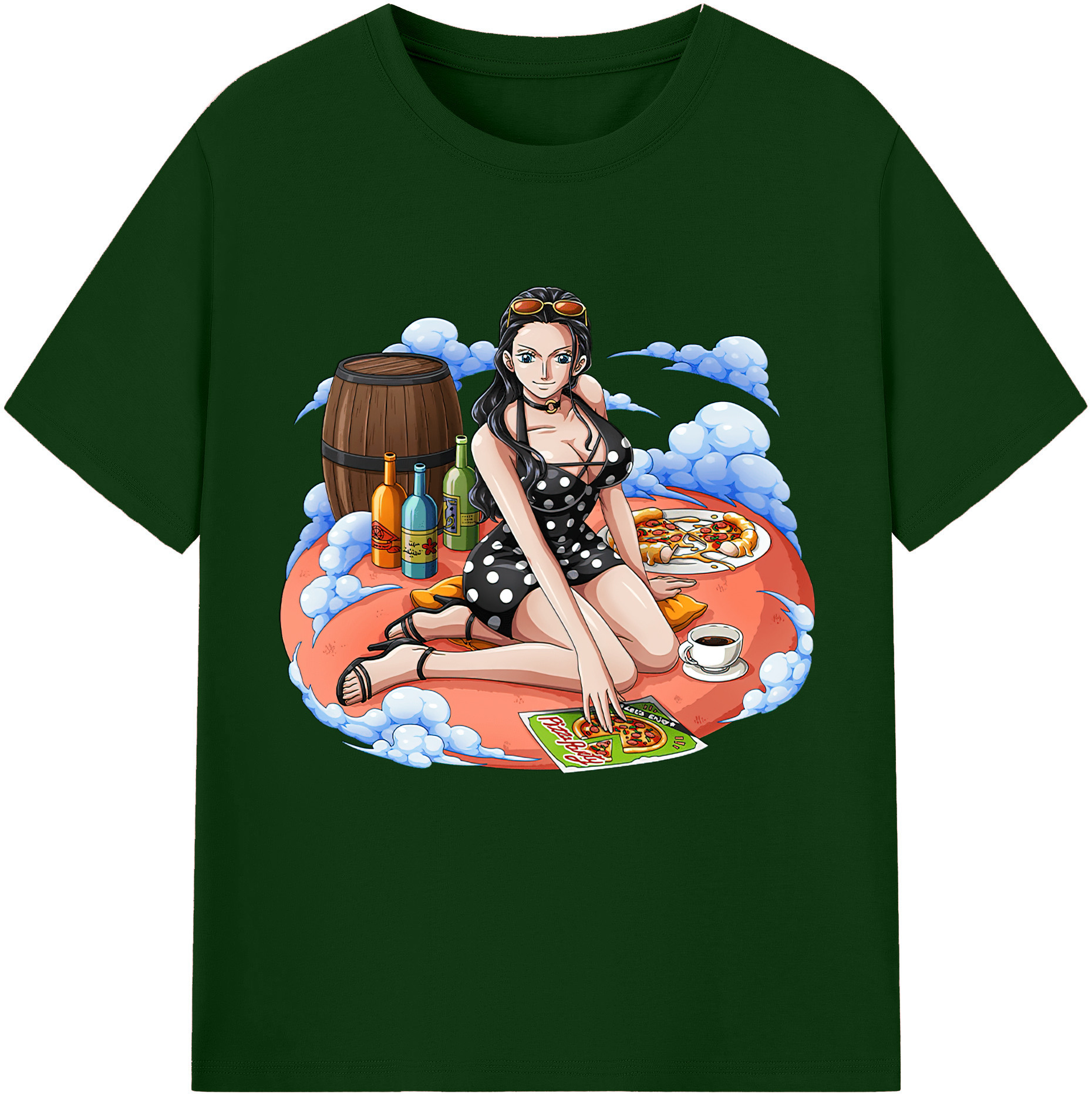 ワンピース ニコ・ロビン ONE PIECE Nico Robin 綿100％半袖Tシャツ（フロントプリント）